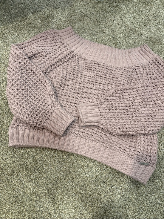 Abercrombie & Fitch Sweaters - Abercrombie & fitch chunky off the shoulder mauve sweater medium